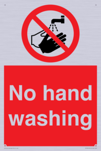 No hand washing